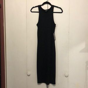 Fitted Black Midi Tank Dress